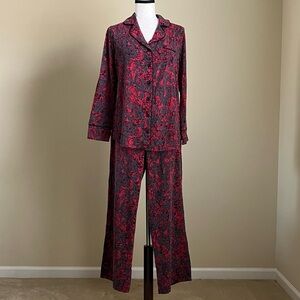 Soma - Comfy Cotton Blend Floral Pajama Set - Medium